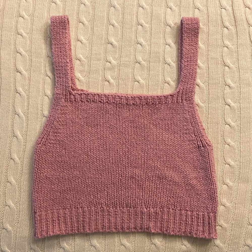 Zara Cropped Knit Tank ~ Small/Medium ~ Pink